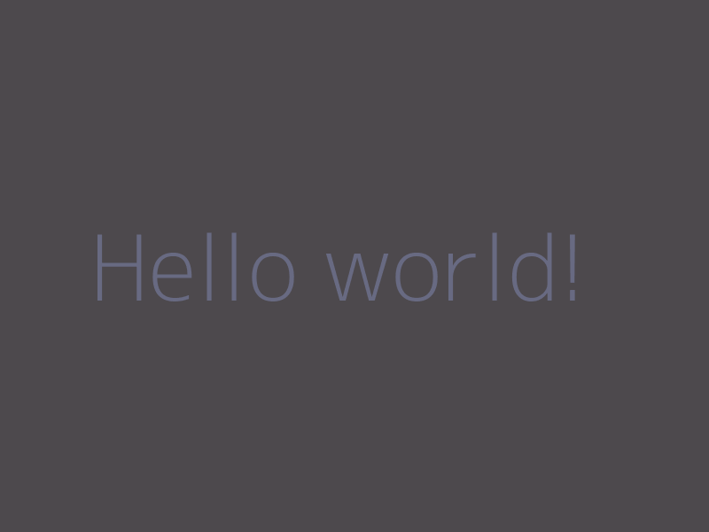 Hello world!